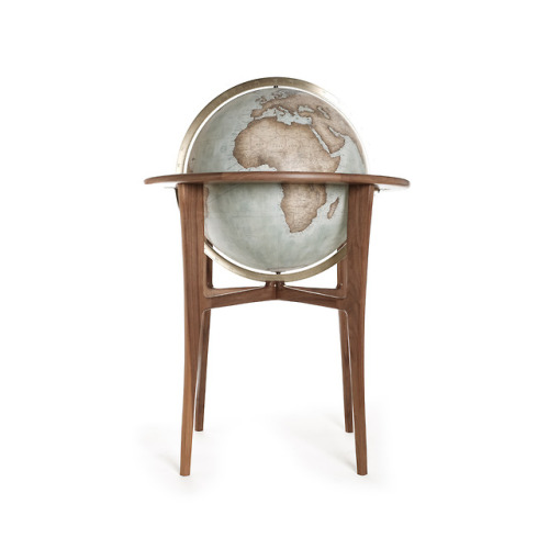 Our 50cm (19.6 inch) Floor Standing Globe - a popular combination this is a handcrafted Walnut base 