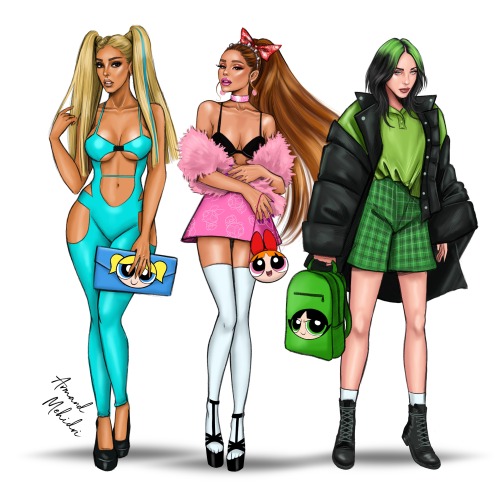 “The PowerPuff Girls”, Superstar Edition - by Armand MehidriAriana Grande as BlossomDojacat as Bubbl