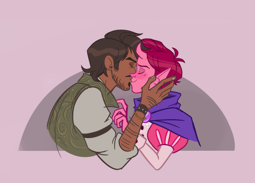 Drew the characters my gf and I made for our latest campaign!! We are very gay and so are they. 