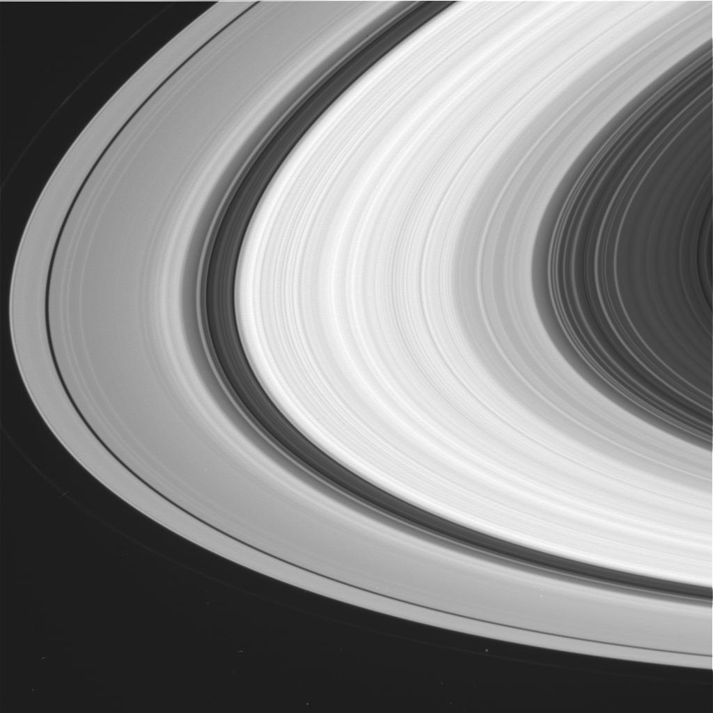 humanoidhistory:  The rings of Saturn, observed by Cassini space probe, April 2016.