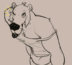 rittsrotts:cheeky bear lip  MY GIRLFRIEND
