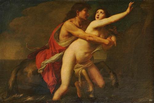 hadrian6:Nessus Kidnaps the Nymph Deianira.  17th.century.Francesco Furini. Italian 1600-1646. 
