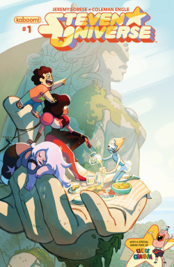 Our comic has arrived on store shelves!!!! Face front, true Steven-believers! The Crewniverse bids you a happy NEW COMIC DAY! Presenting Steven Universe #1, Written and Illustrated by friends of the show Jeremy Sorese and Coleman Engle.  Pick your favorit