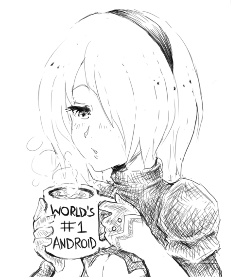 alyossan:Clean version of the 2B I drew for my Ko-fi, if anybody wants it ~