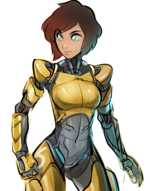 narplebutts: cyborg April O’neil cause why not? Art done by @psuedofolio 