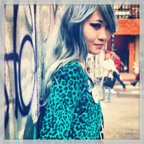 zombiesammy: Thank you Aurelien:-) #me #green #blue #harajuku Sammy from AvantGarde is on Tumblr!