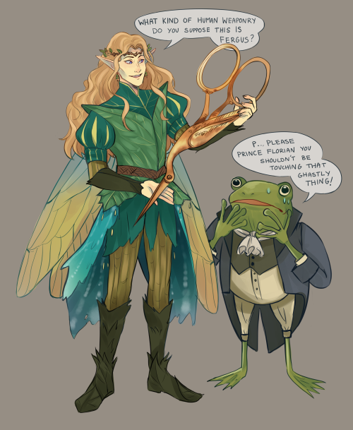 pigeon-princess:Prince Florian is the son of Queen Titania and King Oberon, rulers of the faerie cou