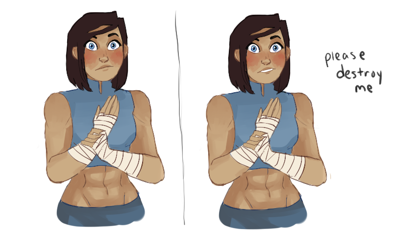 yakfrost:  korra is a lucky gal just a little something i did to practice poses!! 