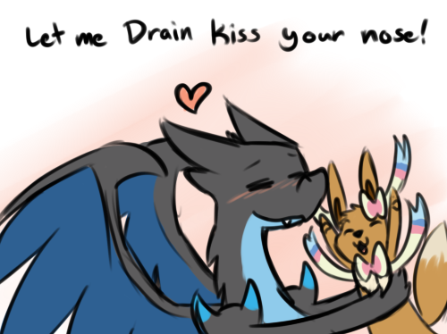 bkpokemonart:  Silly Eevee, you can’t learn Draining Kiss yet~ 