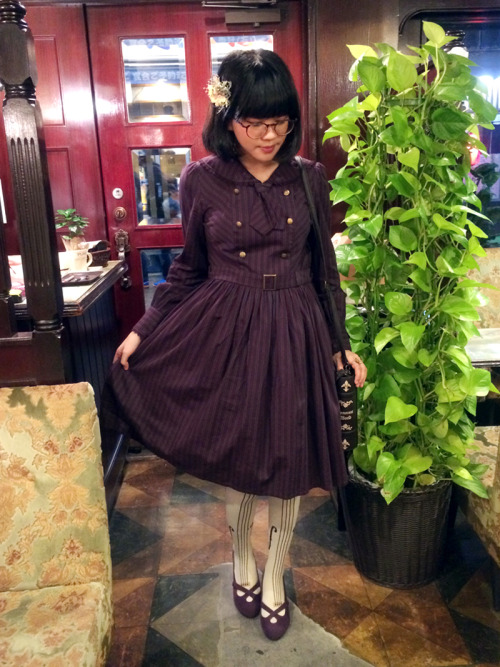 mademoiselle-iona: Retro sailor inspired outfit for exhibit and retro cafe hunting with my friend th
