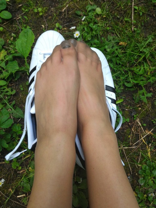 kilinastokmar: #nylonfeet #feet #nailfeet #sneakers #nylon