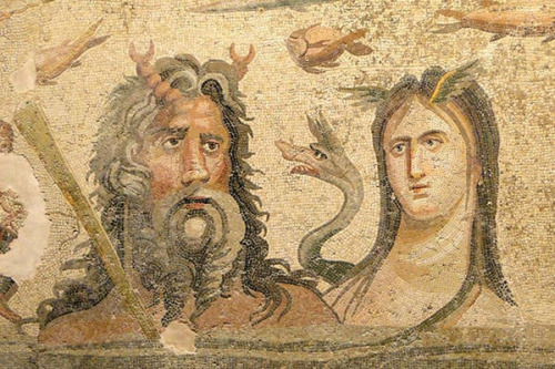 sixpenceee:Archaeologists discovered three unique mosaics at the Ancient Greek city of Zeugma, in so