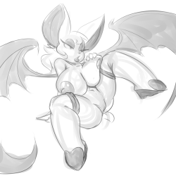 reisartjunk:  Tried drawing @bigdad123′s version of Rouge. Don’t think I did all that well. Hope he doesn’t mind.