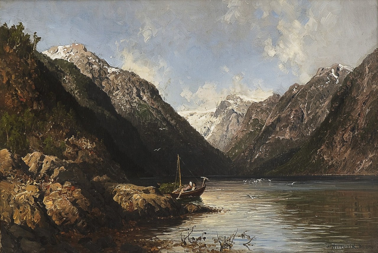hyperb0rean:  Fjord landscapes. Anders Askevold (Norwegian, 1834 – 1900)