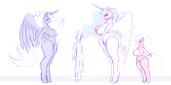 weasselk:Luna, Celestia, and Pinkie.And Anon