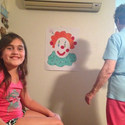 Pin the nose on the clown for Shekinah’s birthday 💕