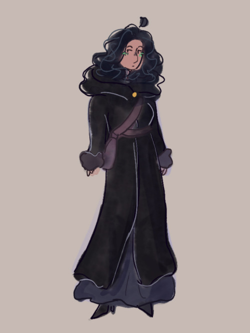 lordturtle2:[image ID: a full body watercolor style painting of Yennefer from the witcher. she has c