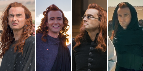 loveinthemindpalace: mizgnomer: Discussing Crowley’s many hairstyles in Good Omens(with specia