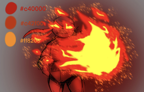 Hey, Indie, How Did You Make Raph's Fire When He's Using His Ninpo? What Brushes Did You Use And The