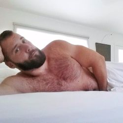 beardburnme:  “#man #muscle #beard #wakeup