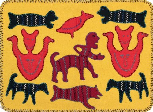 pukaspell: Inuit artist Irene Tiktaalaaq Avaalaaqiaq of Baker Lake, Nunavut.Spirits, (Felt