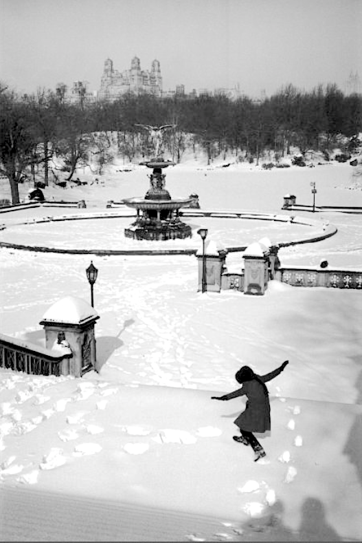 Édouard Boubat. Neige a Central Park, New York, 1964