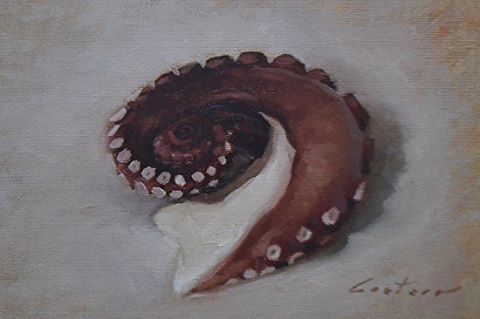 Tentacle Study- oil paint on linen philcouture.com #nature #painting #picoftheday #Art #beautiful #a