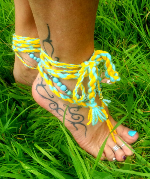 I’ve just made these beach sandals, can’t wait to go down the beach in them… I love the colou