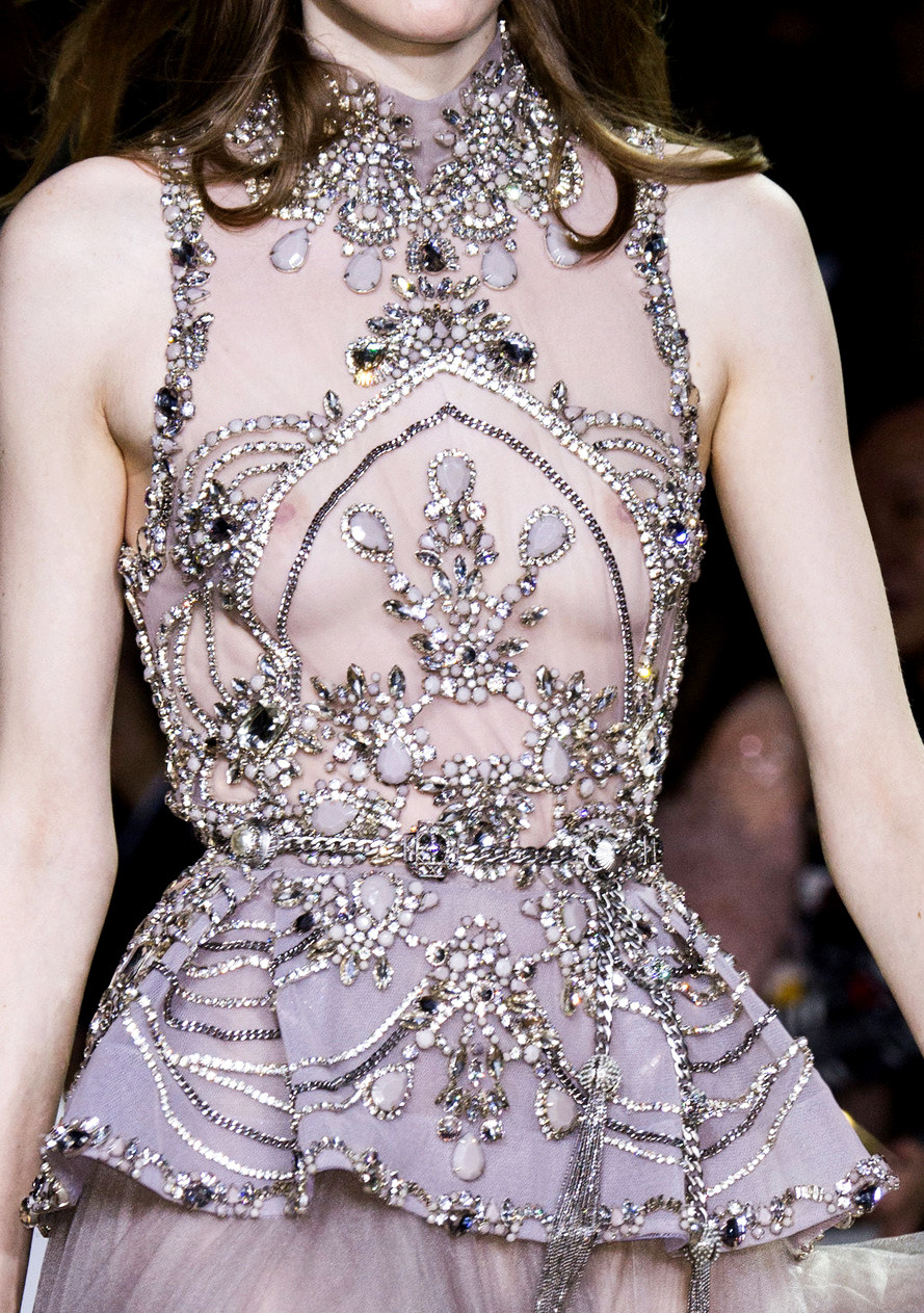 runwayandbeauty:  Detail at Elie Saab Spring 2016 Haute Couture. 
