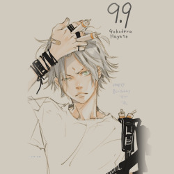 pinyaapples:Reborn hasn’t been forgotten you guys ;w;To celebrate the return of eldlive, the (editor-run i believe) Akira Amano twitter account has been posting free smartdevice backgrounds from her including this Gokudera one for his birthday today.