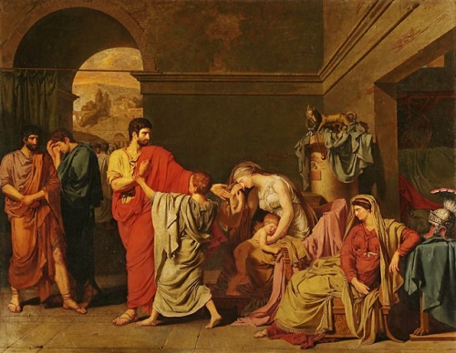 hadrian6:Coriolanus Taking Leave of his Family. 19th.century. Anne Louis Girodet de Roucy- Trioson. 