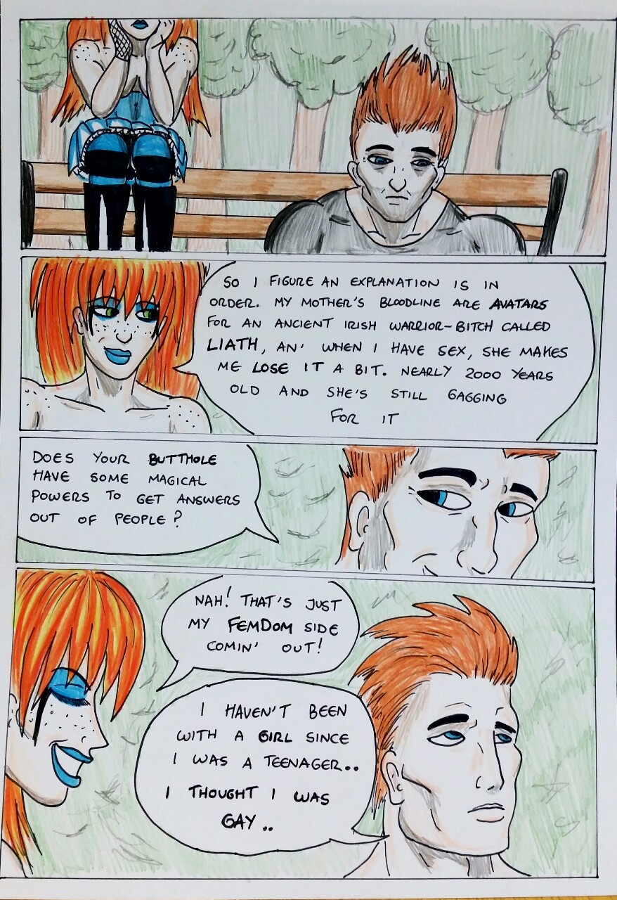 Kate Five vs Symbiote comic Page 154  The topic of Aideen&rsquo;s butt and its