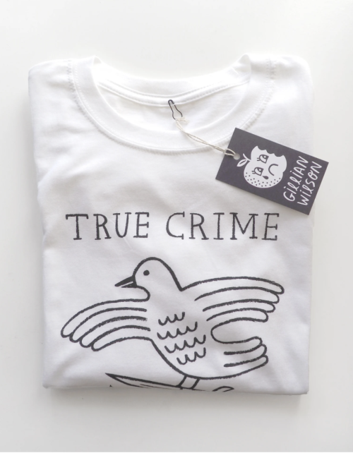 TRUE CRIME - Screen Printed T-Shirt by triangletrees