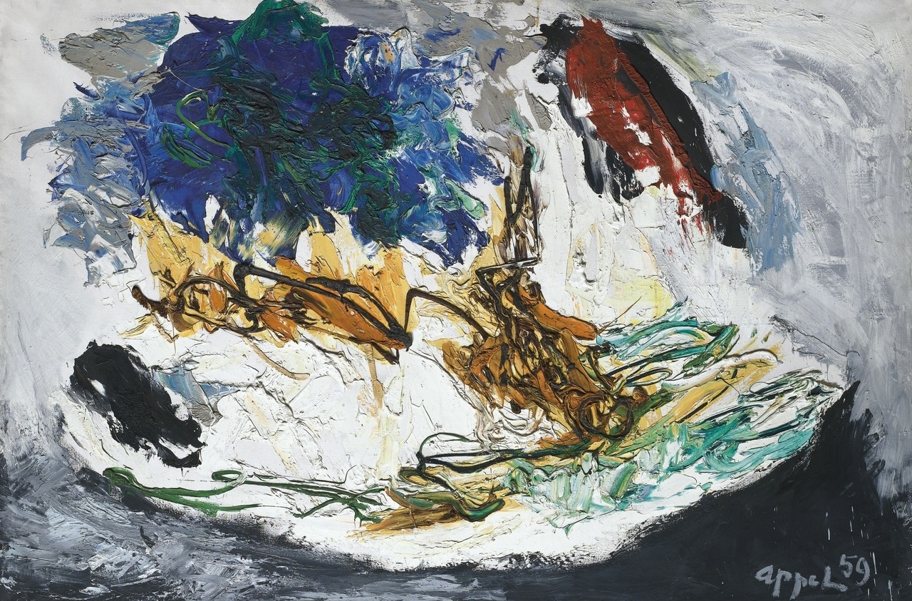 alaspoorwallace:Karel Appel (Dutch, 1921-2006), Meeting in Space, 1959. Oil on canvas,