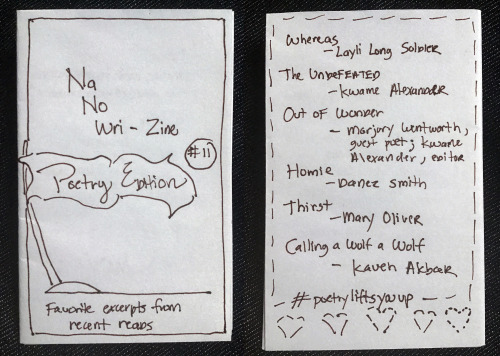 Zine 11: Poetry Edition - Favorite Excerpts from Recent Reads