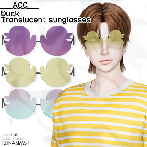 Reina_TS4_ Duck translucent sunglasses✔ TERMS OF USE !* New mesh / All LOD* No Re-colors without per