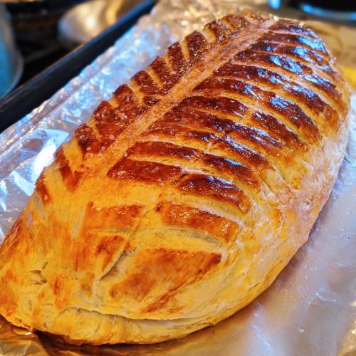 Beef Wellington with homemade puff pastry for my birthday!