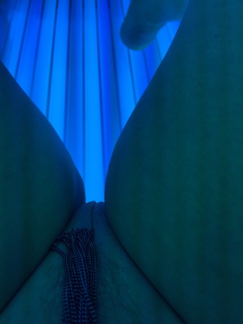 hot-soccermom:  Erotic Saturday morning set – in the tanning bed playing with the necklace I forgot to take off😉… 2nd day home from Mexico - gotta keep that tan on❣ @mrnmrssucknfuck #allabouttheclit