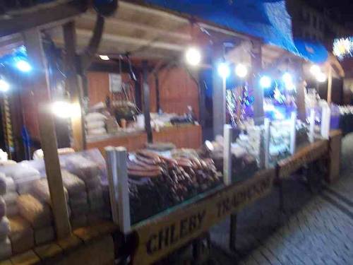 Merchandise exposed during Christmas market 2021 - Wroclaw, Poland.