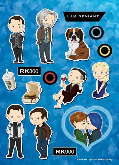DBH Stickersets!:D My three DBH Stickersets from Leipzig bookfair.If you want one just write me a me