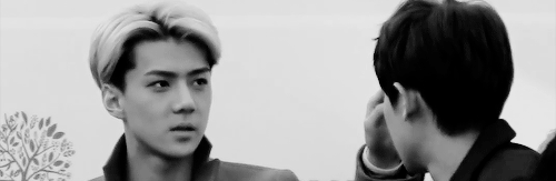 gongyoop-deactivated20170703:  sehun fixing his hyung’s hair and then being satisfied with him