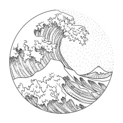 1000drawings:   Great Wave   by Stag Nacht