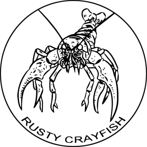 Stuff for a project for school. We had to make a poster, a coloring page, and two stickers for a topic. One of the topics was about the invasive species of the Great Lakes, so I decided to make my stuff focus on the DREADED rusty crayfish.