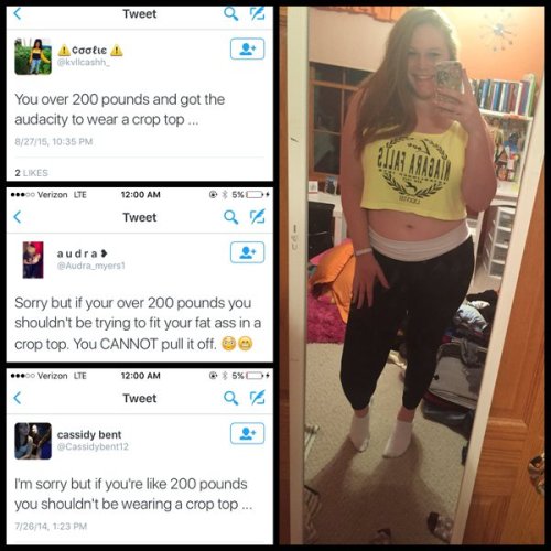 calcifina:  theslaybymic:   This girl has a strong message for body-shaming victims: “Wear wha
