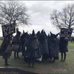 breakyoursoulapart:  animentality: animentality:   heathenwoods:  havencraft: The kind of witchery I can get behind.  SO GOOD  holy shit they look like they’re destined to destroy the kkk.   the hooded forces of good and evil clash.  the GOOD shall