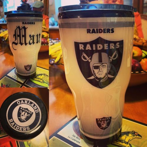 Awesome #oaklandraider #custom #cup #raider #mau gift!!! Thank you @lovey_mama and