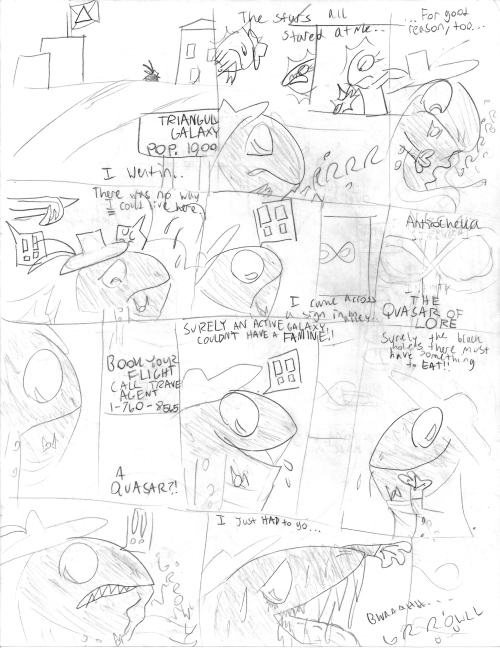 OLD ART–THE GALACTIC CITY–PART 9More of that old comic from middle school where the Grea