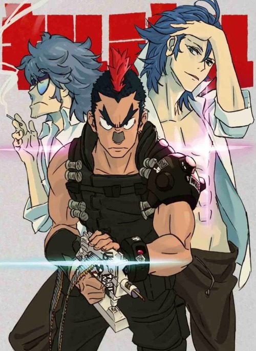 as-warm-as-choco:  KILL la KILL BD (Vol.1-6) Covers by Sushio (すしお). Finally an illustration of Hoka Inumuta and Nonon Jakuzure ! Thank you !  