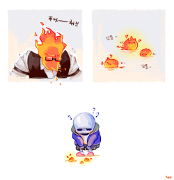 yesyooduck:  The grillby sneezing 