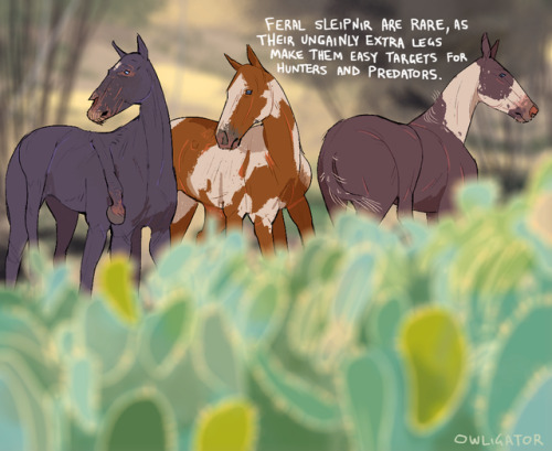 owligator:  If theres one thing I crave whenever I play New vegas it’s.. horses.. So i MADE MY OWN  They’re called sleipnir for pretty self explanatory reasons, plus I thought being named after something mythological fits pretty well with some of